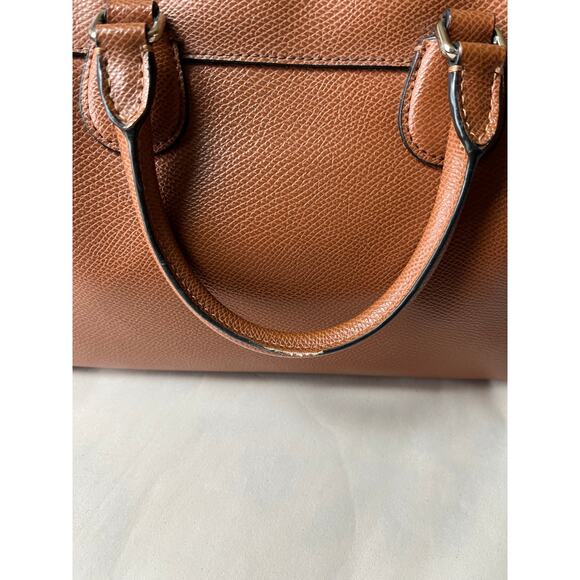 Coach Brown Mini Bag Pebbled Leather Charm - Picture 12 of 12